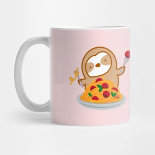 Cute Spaghetti Pasta Sloth Mug